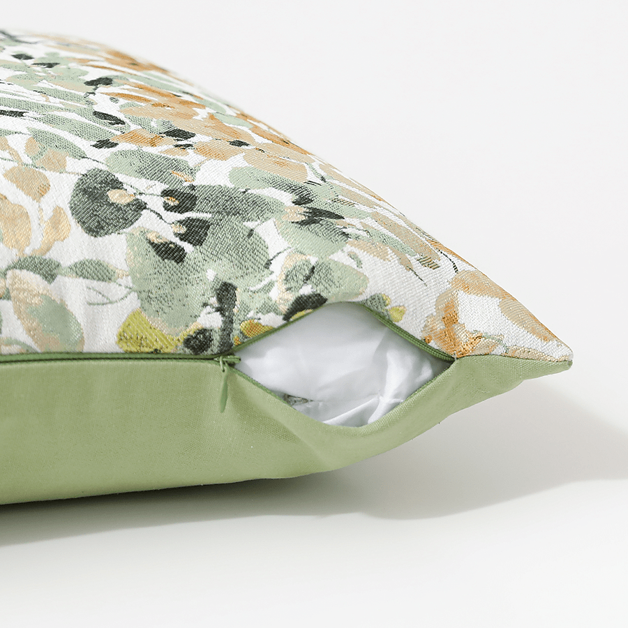 Foliage Jacquard Throw Pillowcase