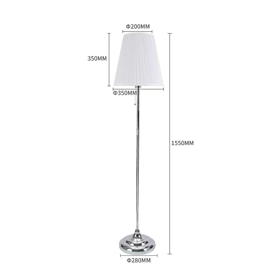 Chrome Fabric Floor Lamp