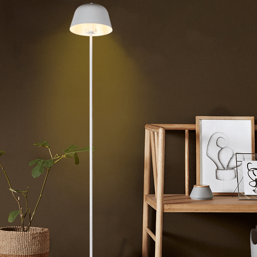 White Metal Floor Lamp