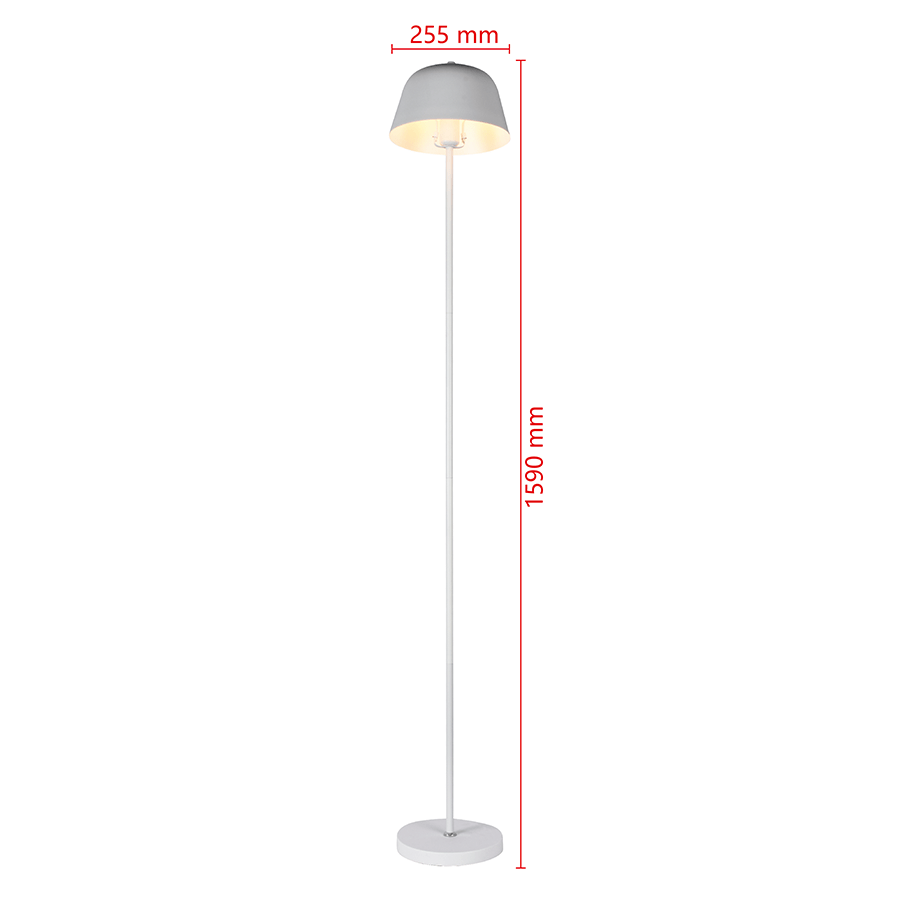 White Metal Floor Lamp
