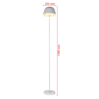 White Metal Floor Lamp