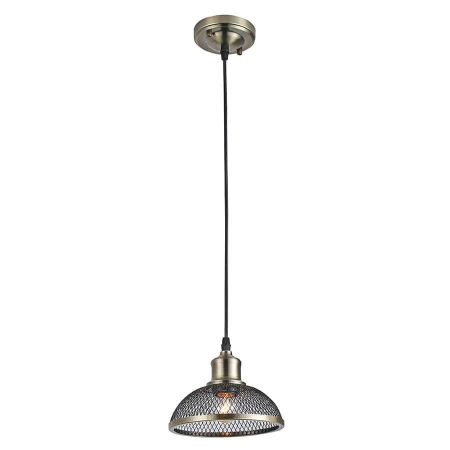 Antique Brass Mesh Pendant Light
