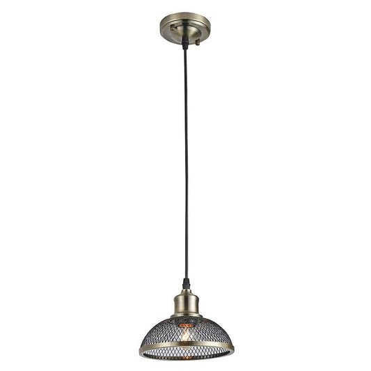 Antique Brass Mesh Pendant Light