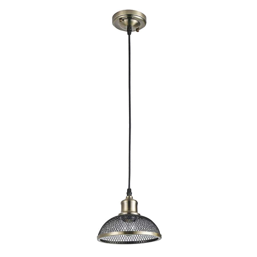 Antique Brass Mesh Pendant Light
