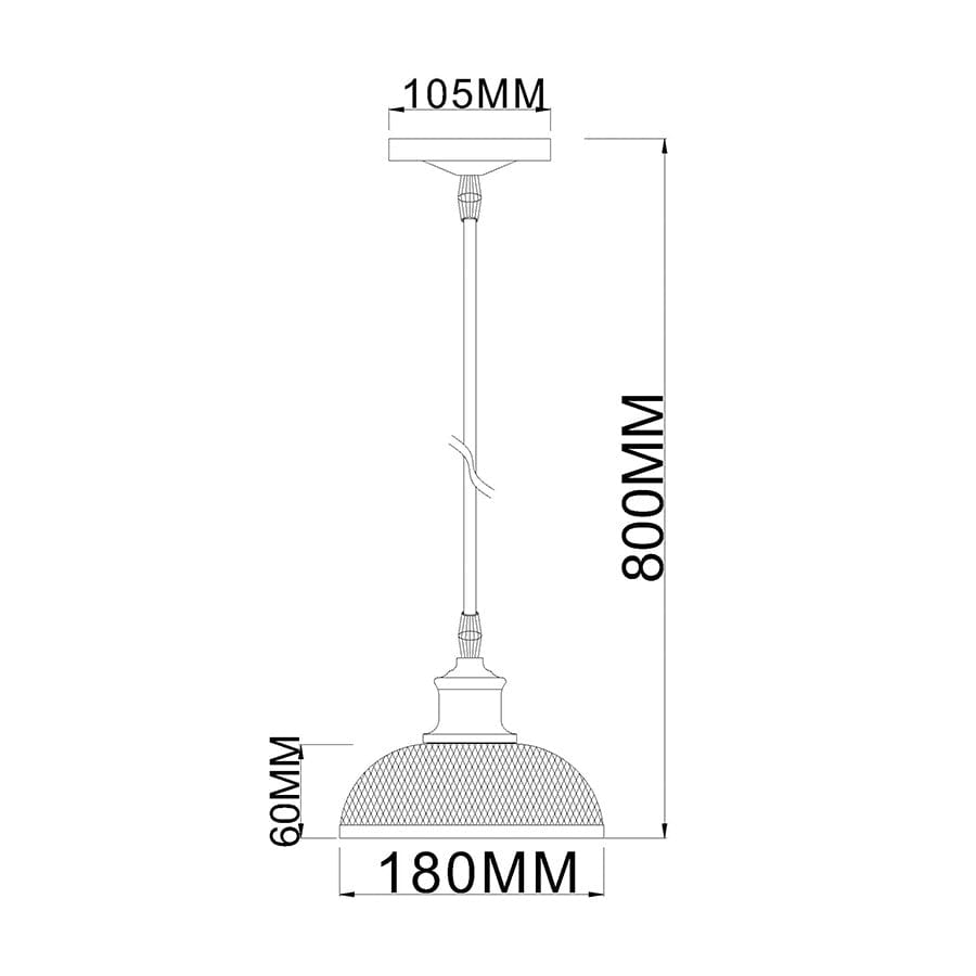 Antique Brass Mesh Pendant Light