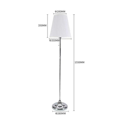 Chrome Fabric Floor Lamp