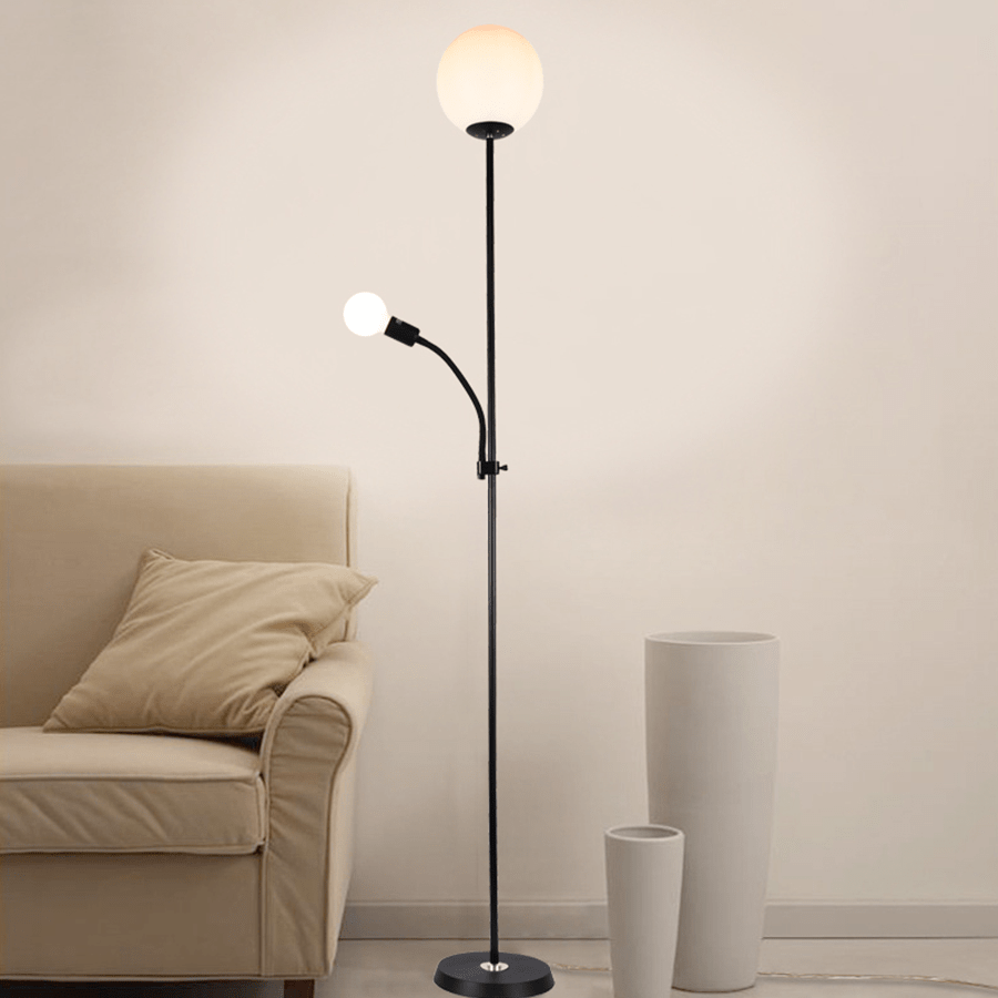 Black Floor Lamp with Reading Light