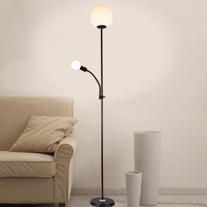 Black Floor Lamp with Reading Light