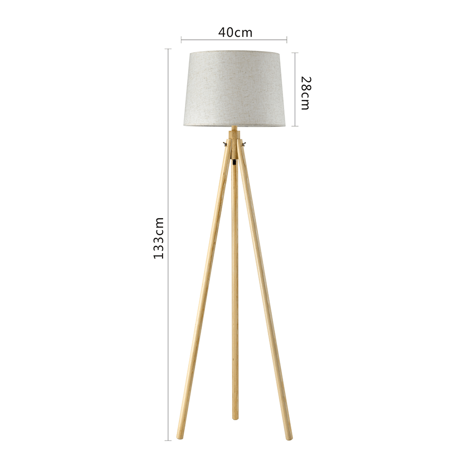 Natural Tripod Floor Lamp
