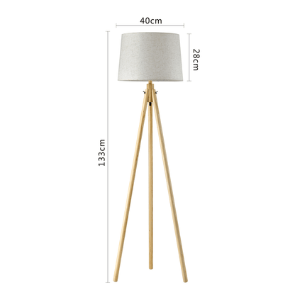 Natural Tripod Floor Lamp